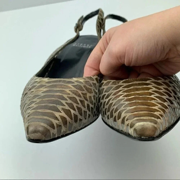 Stuart Weitzman heels 8.5 alligator print leather - Picture 9 of 12